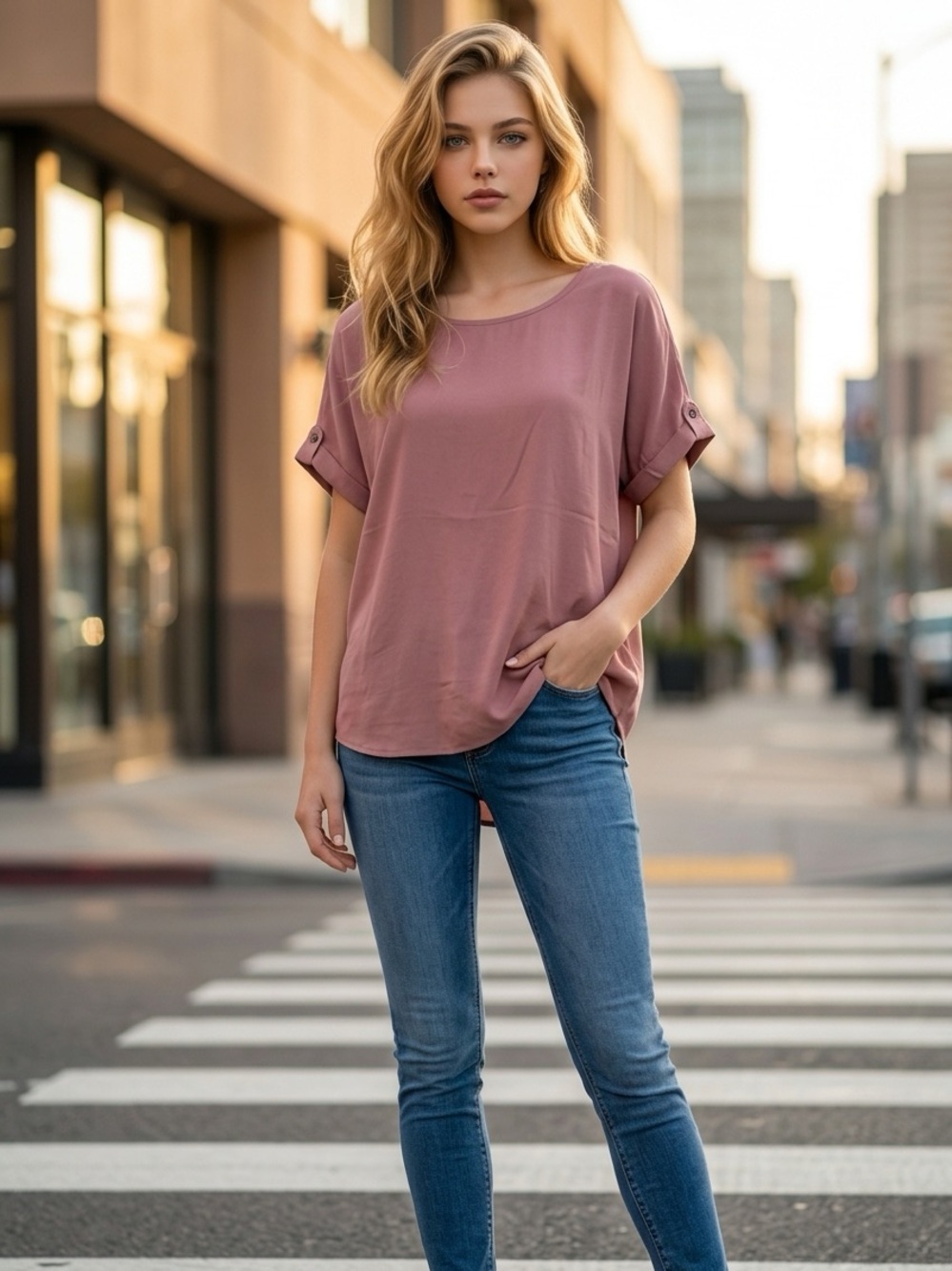 Maurices Dusty Rose Tunic Top
